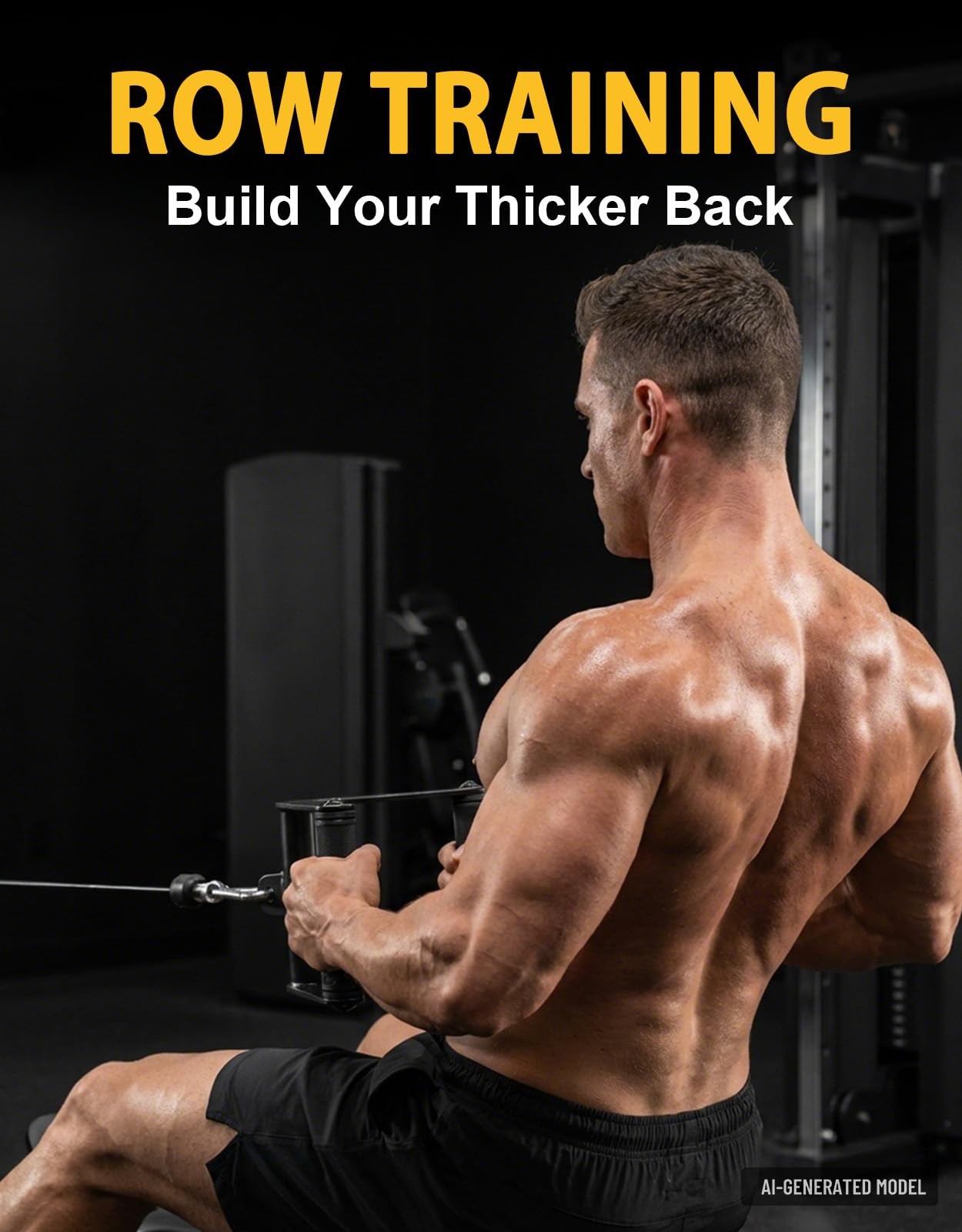 Double D Row Handle Cable Attachment Heavy Duty V Bar for Back Training