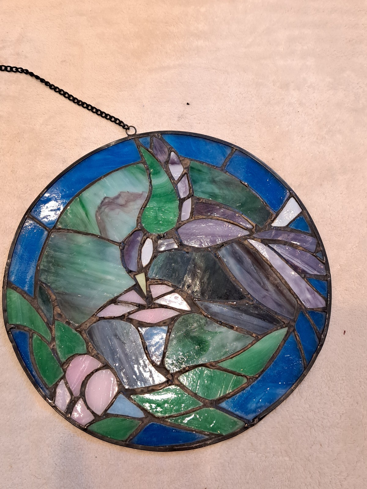 Vintage Suncatcher Hummingbird 10"