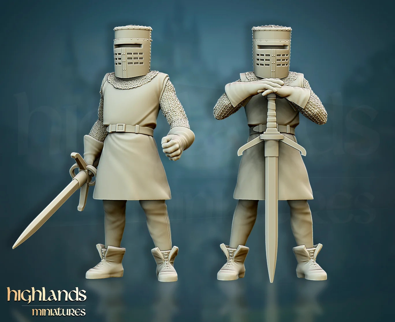 The Black Knight - 28-32mm Gallia - Resin Tabletop Miniature