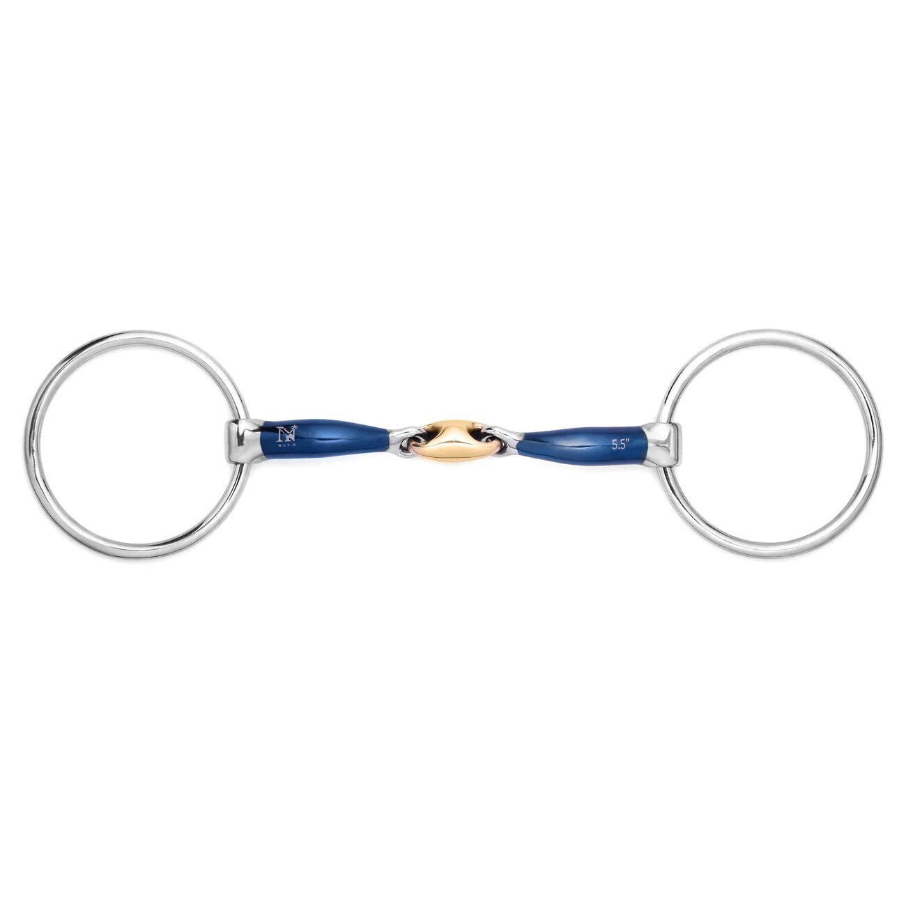 NY TACK Loose Ring Sweet Iron Copper Peanut Lozenge Jointed Snaffle Horse Bit