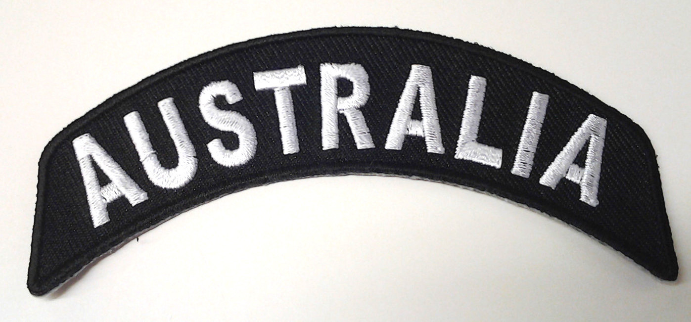AUSTRALIA (4") Biker Rocker Patch P3920 E