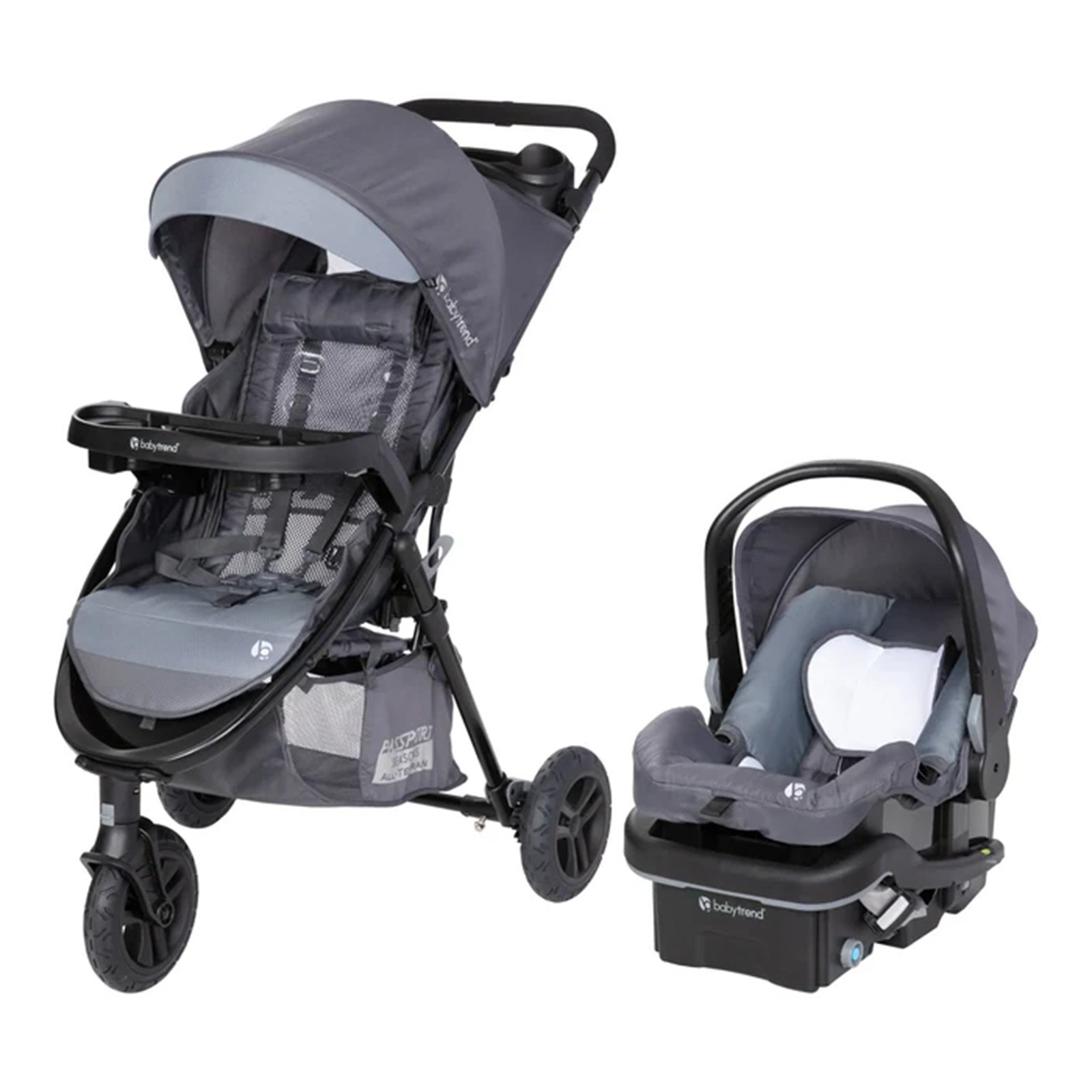 Baby Trend Passport Seasons Travel Stroller with EZ-Lift Infant Car Seat, Gray