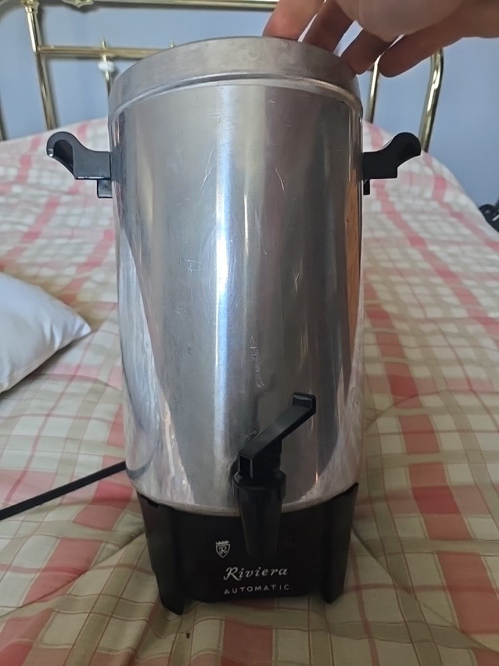 Vintage Riviera Automatic Percolator Coffee Maker Model PP1 15" Tall Tested