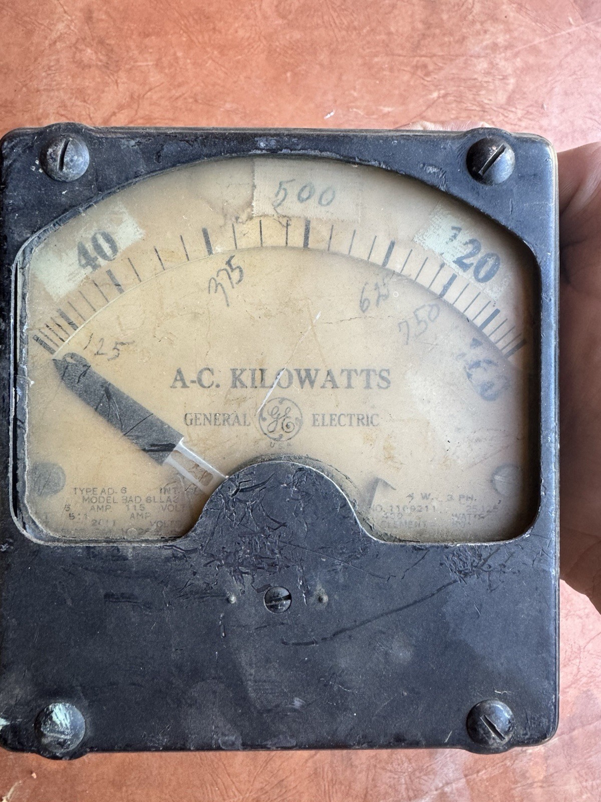 General Electric AC Kilowatts Gauge