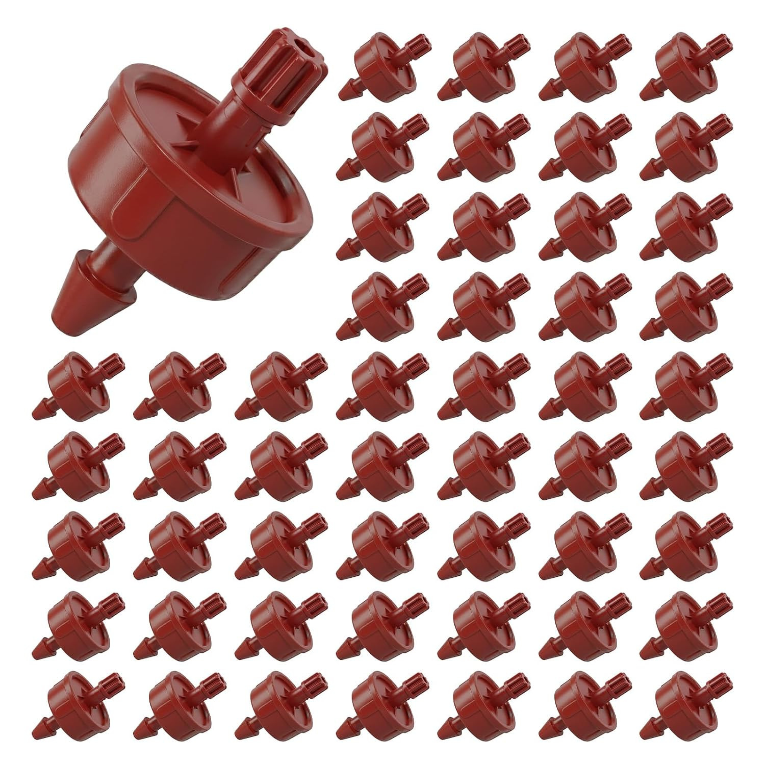 2 GPH Pressure Compensating Drippers: 50 Pack Drip Irrigation Spot Watering Emit