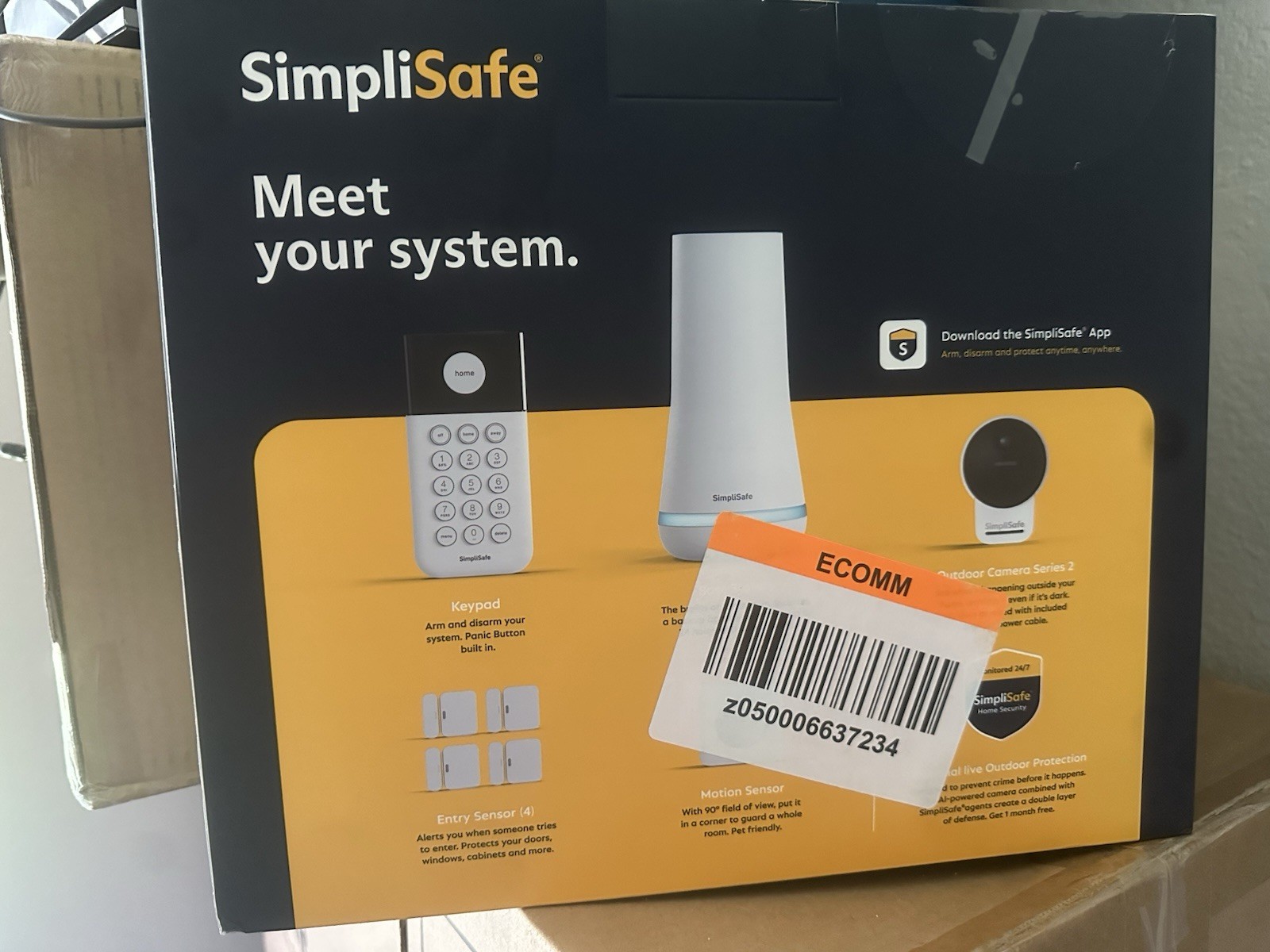 SimpliSafe Outdoor Camera 8-Zone Wireless Complete Security System Kit w/ Keypad
