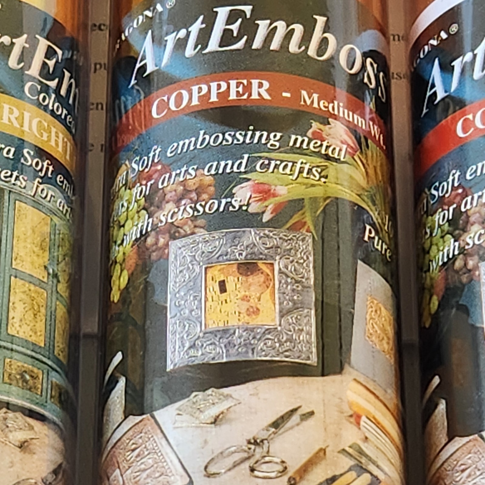 Bundle ArtEmboss Craft Medium Copper Embossin Kit 9.25 x 12 Metal Tool Pattern