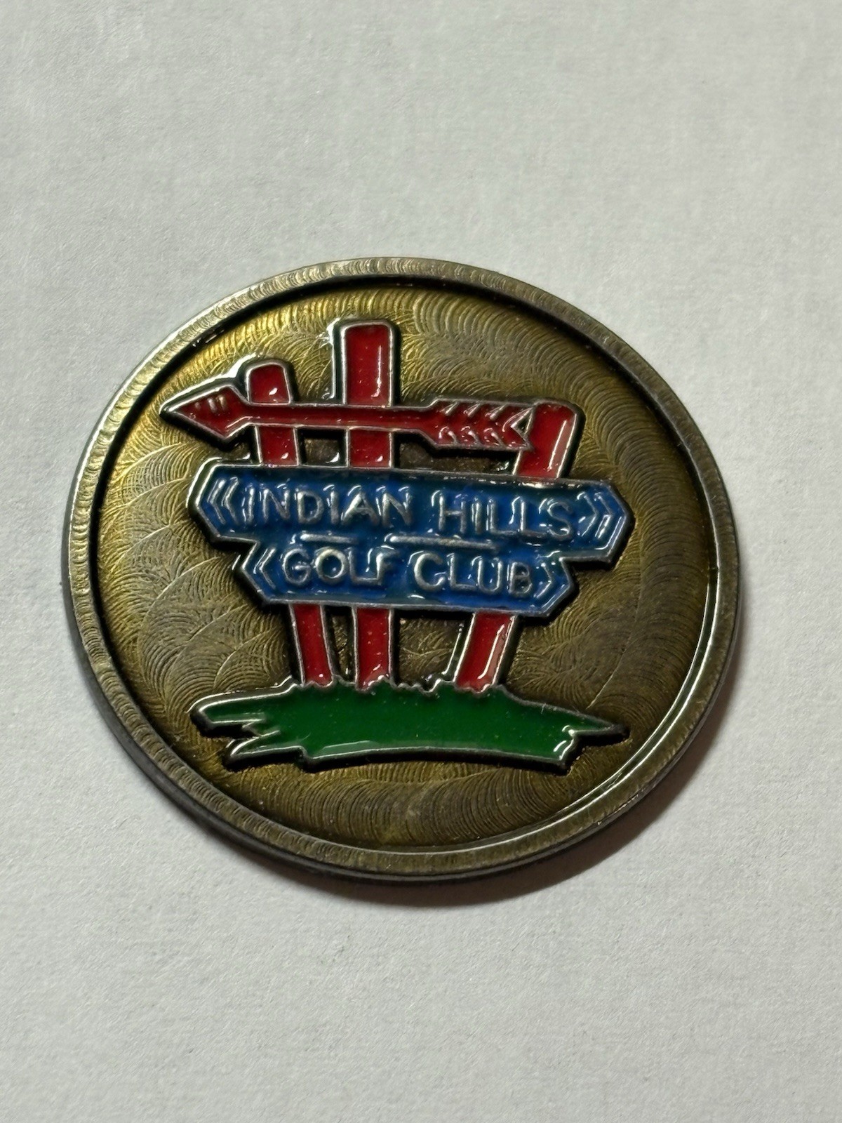 Indian Hills Golf Club 1" Coin Style Golf Marker - Stillwater, MN - A Beauty!
