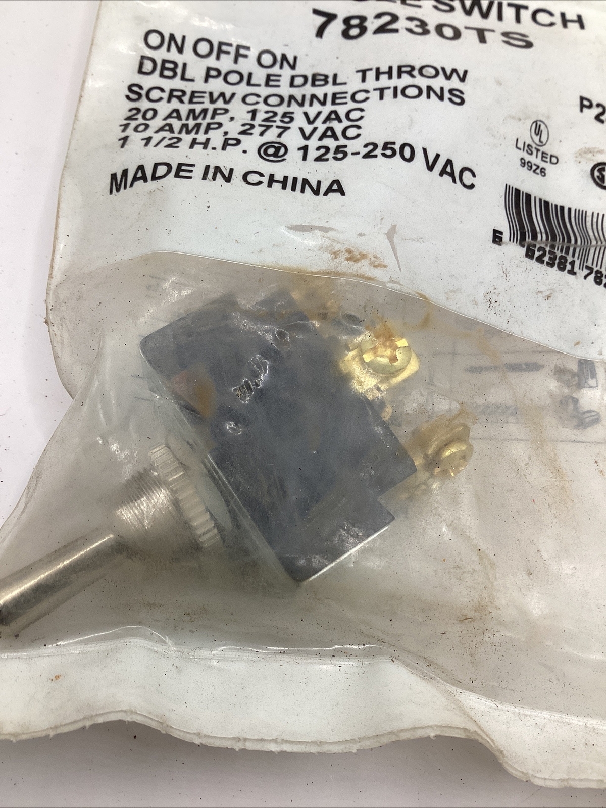 NSi TORK 78230TS Toggle Switch On/Off/On DBL Throw