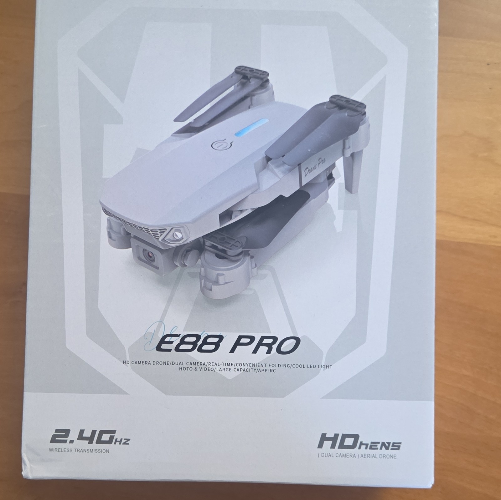 E88 PRO Foldable Quadcopter Drone Dual HD Camera App Control Black RTR