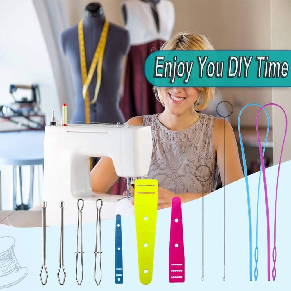 Drawstring Threader Replacement Set Sewing Turn Fabric Threader Tools for8923