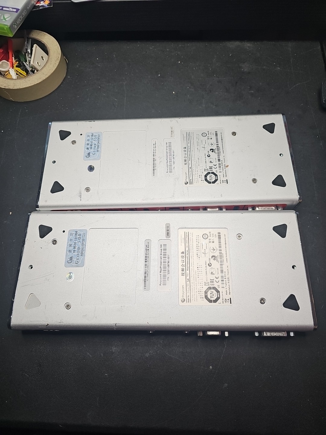 2X POLYCOM REALPRESENCE GROUP 500P001 2201-61078-001 VIDEO CONFERENCE CODECS