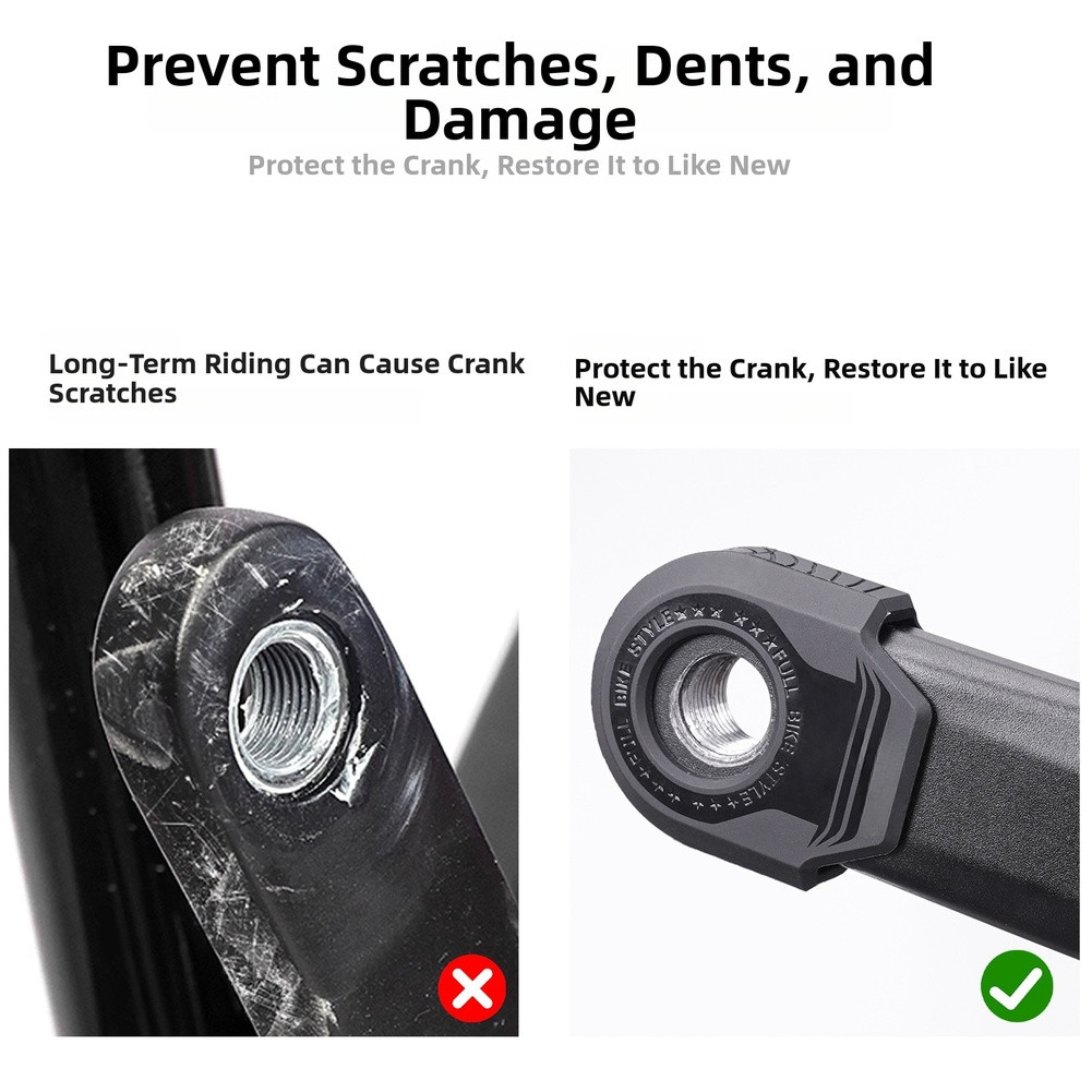 For TPU Crank Protector Cover with Stretch Fabric for Mountain and Road Bikes