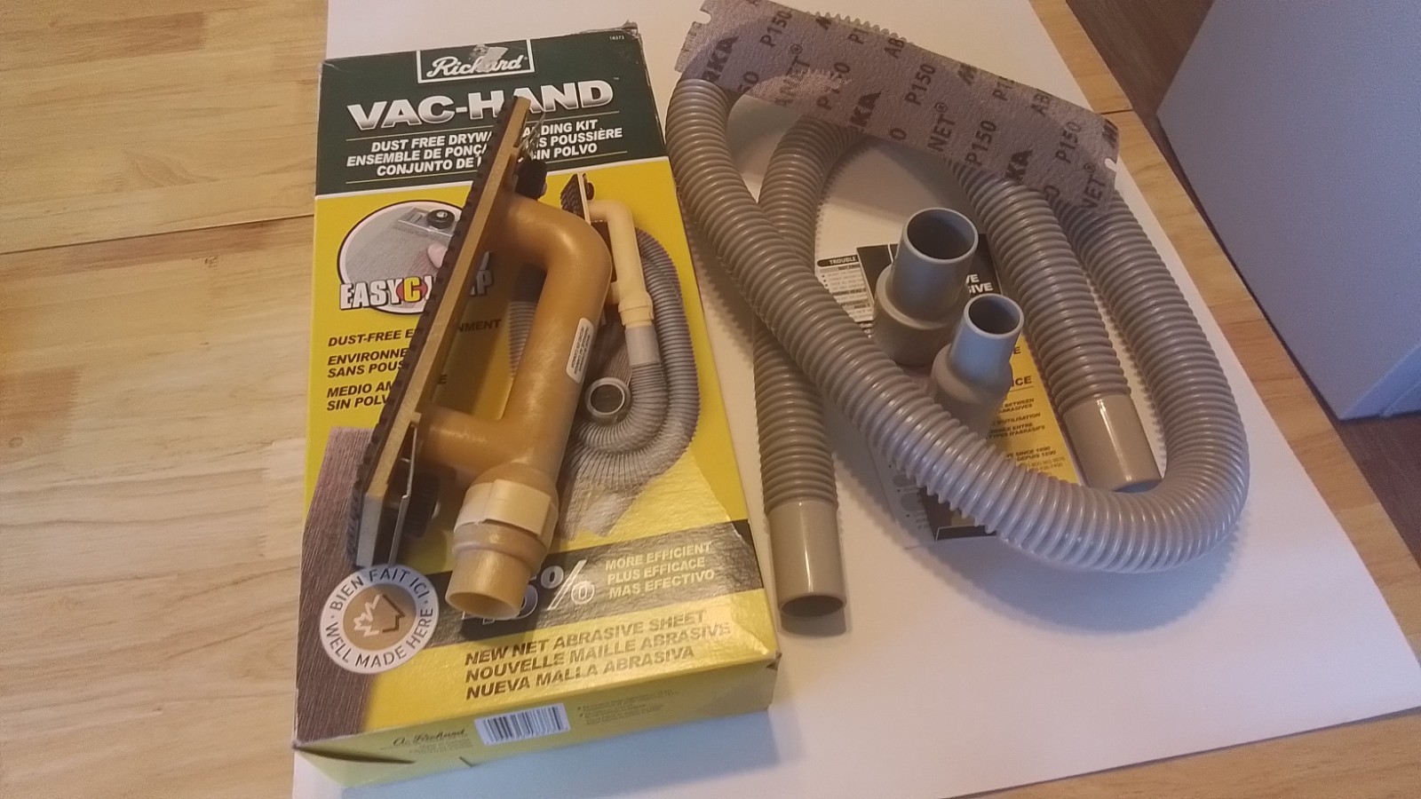 Hand Held Drywall Sanding Kit Richard Vac Hand Vacuum Hose Attachments Dust Free