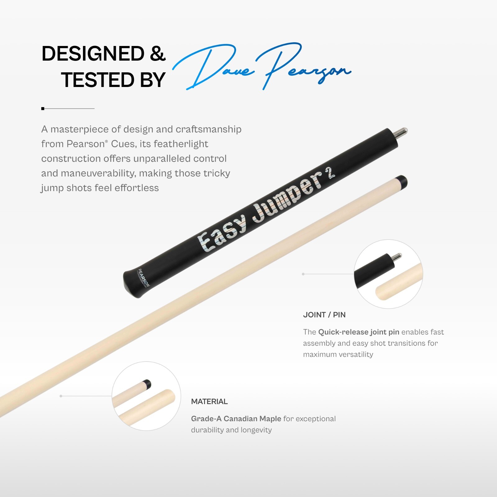 PEARSON Cues Easy Jumper Jump Cue
