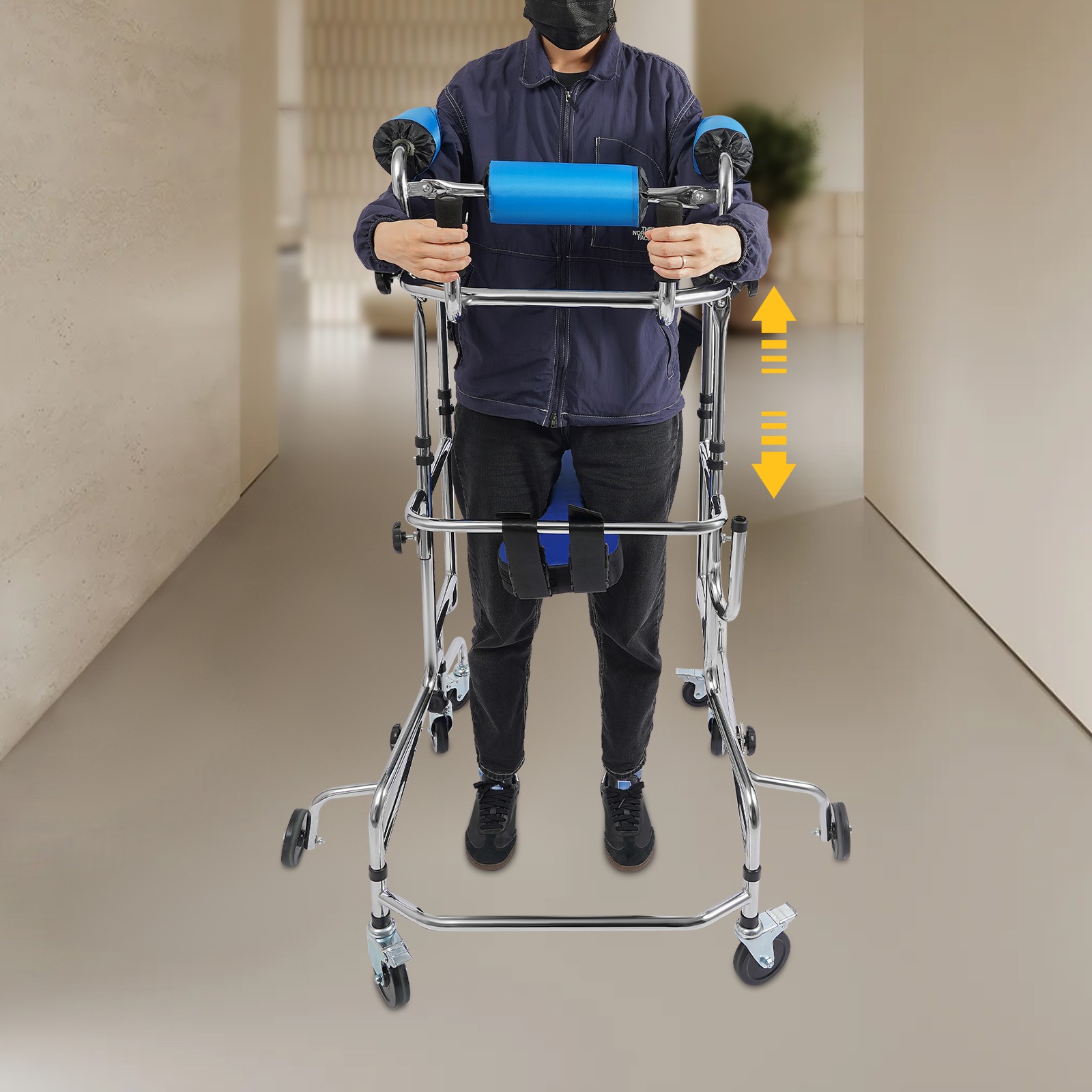 Adult Walker for Seniors Hemiplegia Rehabilitation Standing Frame Anti Recline