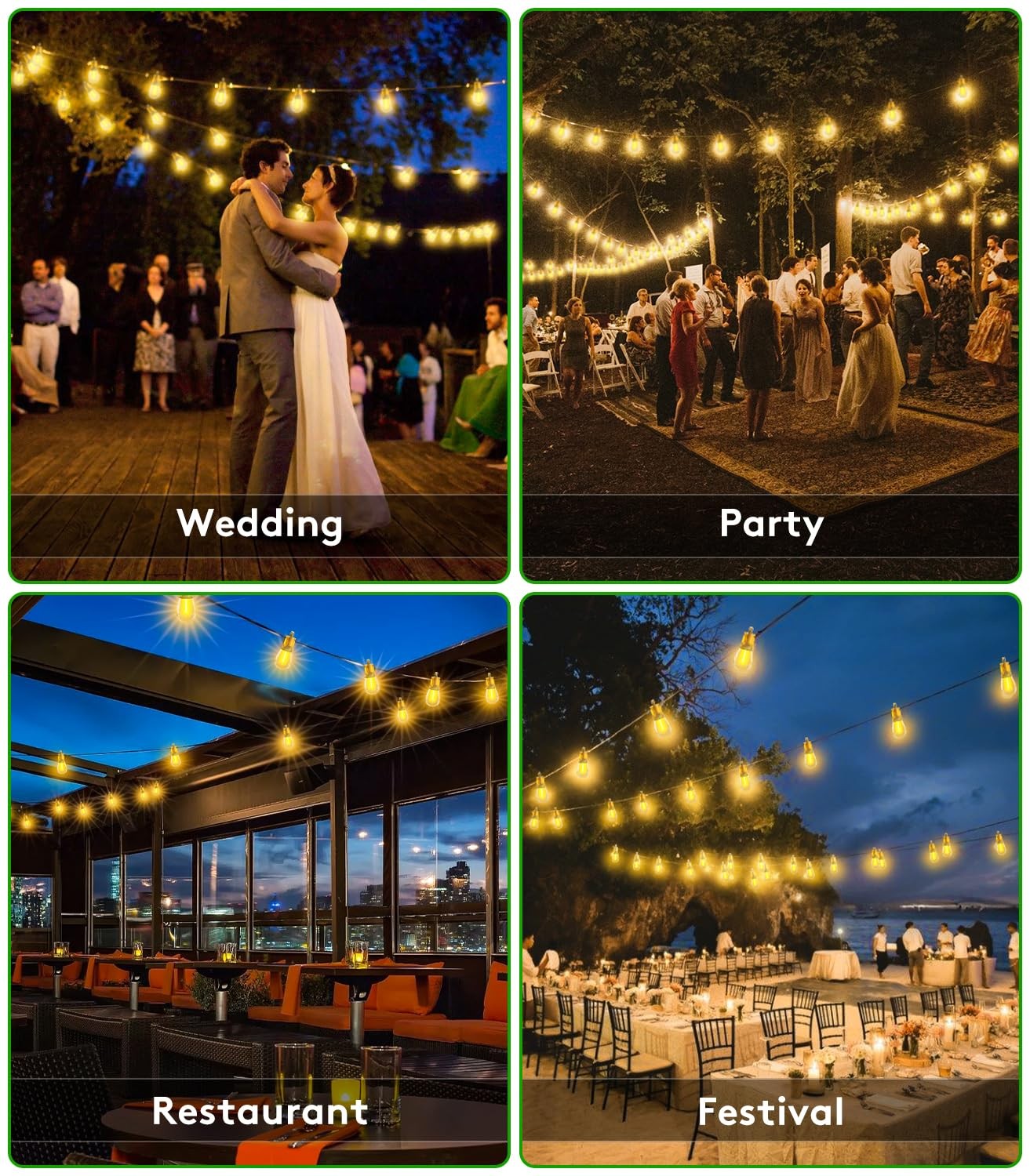 50ft-Solar-Powered-Lights-Outdoor-Waterproof-String 50FT, Bright