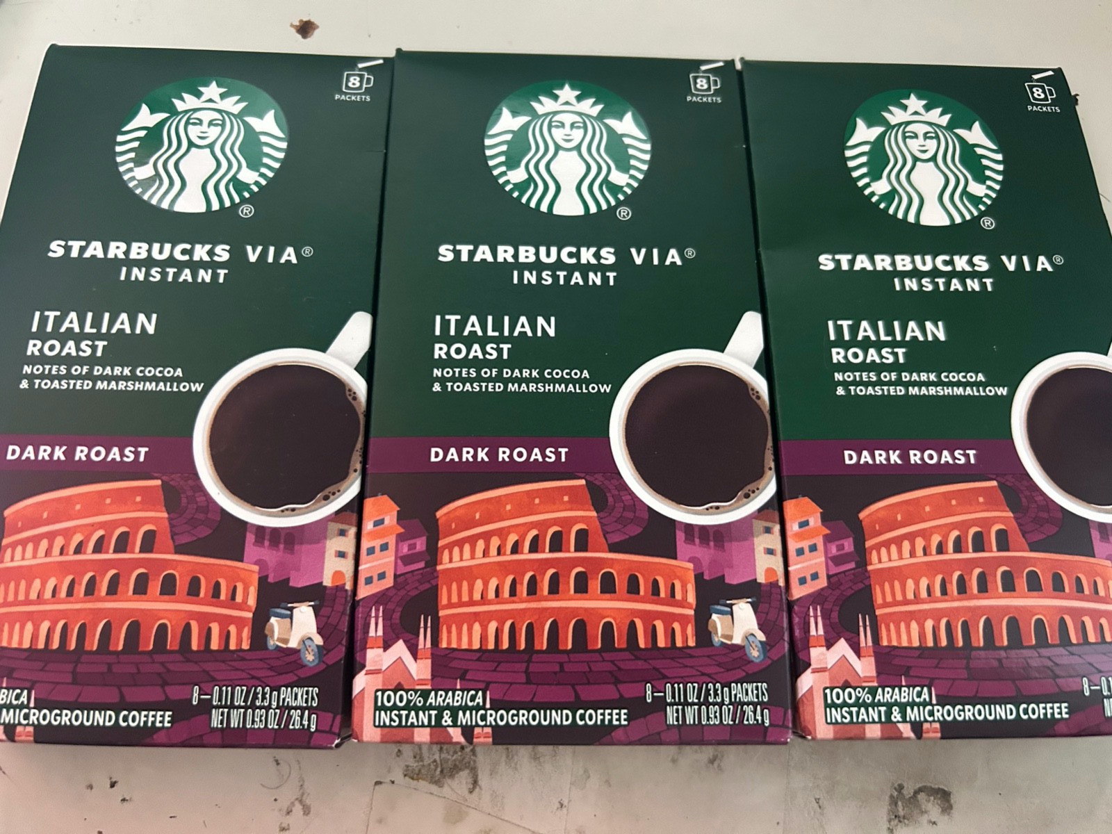 Starbucks Via Instant Italian Dark Roast 3 pack