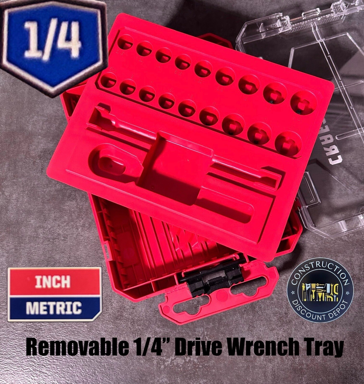 New CRAFTSMAN Compatible VERSASTACK Toolbox W/Removable Tray 1/4" Ratchet Socket