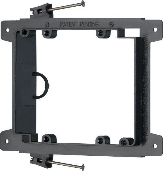 Arlington® LVN2 Nail-On Low-Voltage Double-Gang Mounting Bracket, Class 2 Wiring
