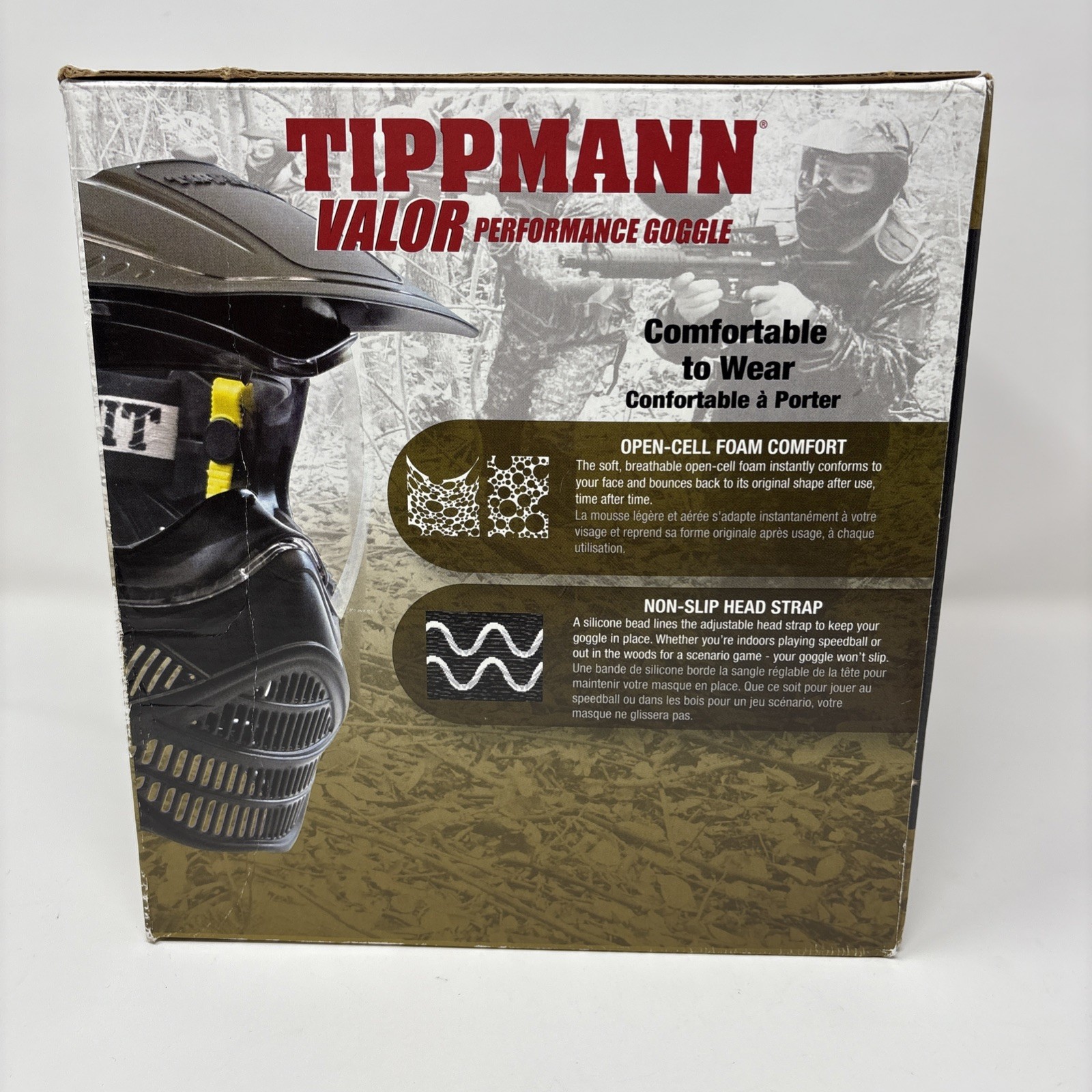 Tippmann Valor Paintball Goggle Anti-fog Face Mask Black New In Box