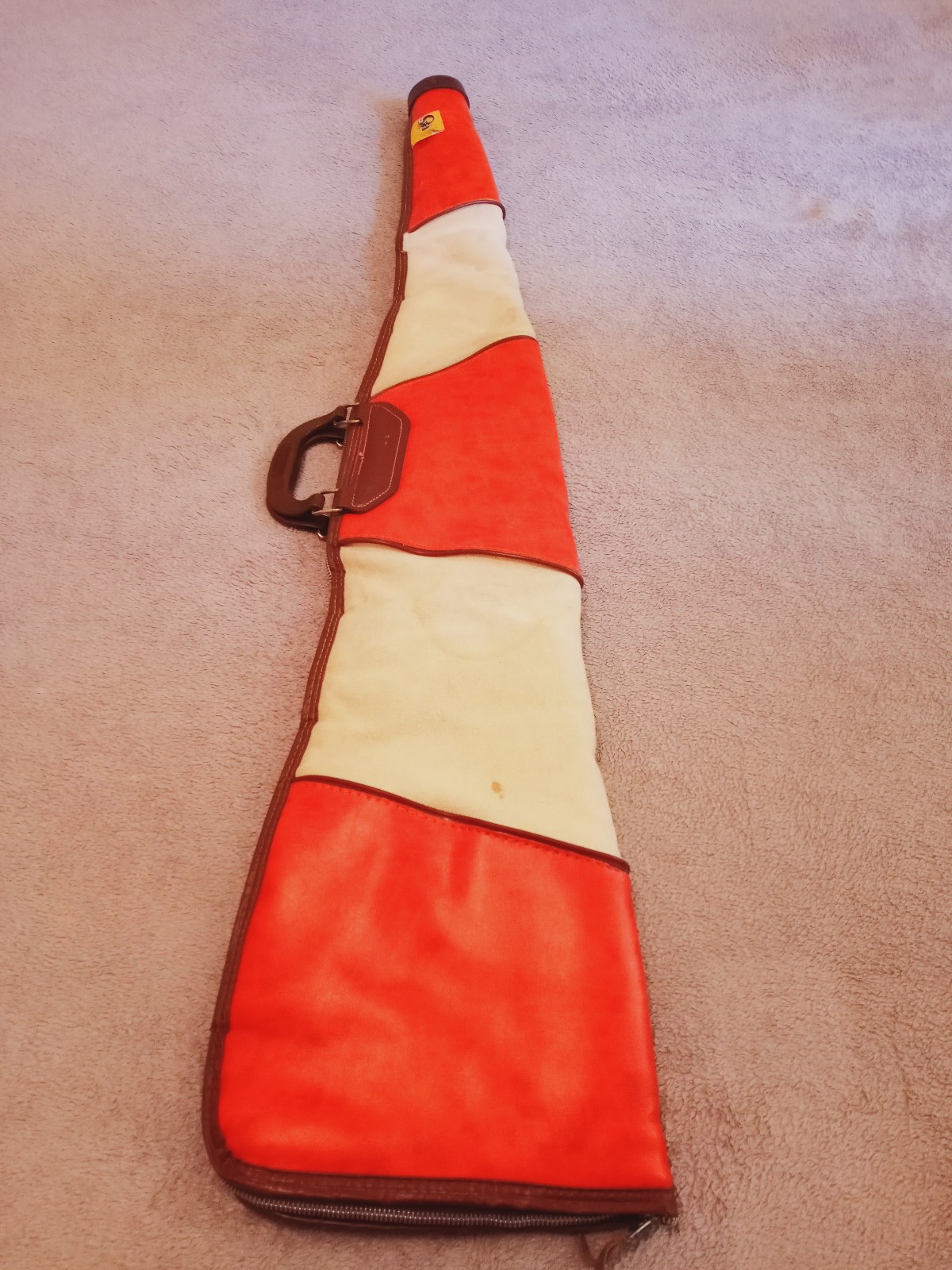 Vintage Black Sheep Gun Rifle Shotgun Soft Case Vinyl & Cloth Orange Cream