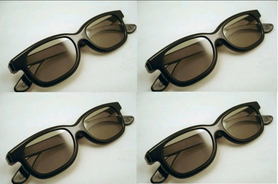 4 Pair Passive 3D Glass with Polarized Plastic Lenses for Vizio LG 3D glasses