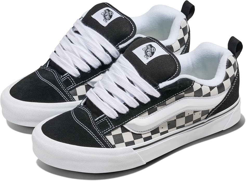 Vans Knu Skool Checkerboard Shoe - Black / White