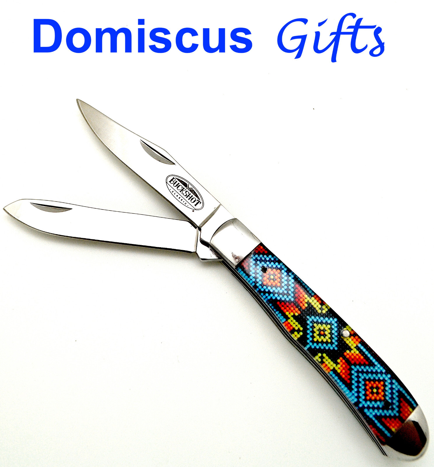 7 1/2" NEW Buckshot NATIVE American Southwest Indian POCKET KNIFE FOLDING Knives