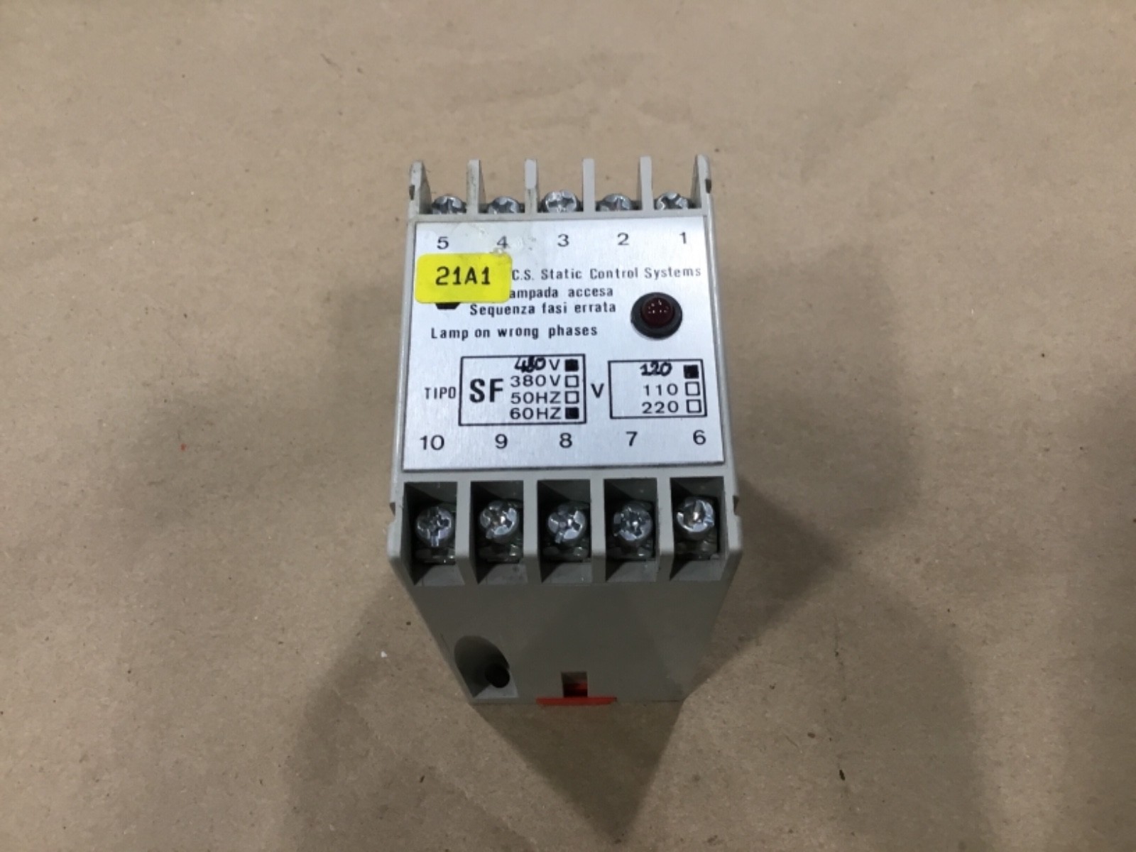 Static Control Systems Tipo 480V 60HZ 120V 26071008 #51H90FML