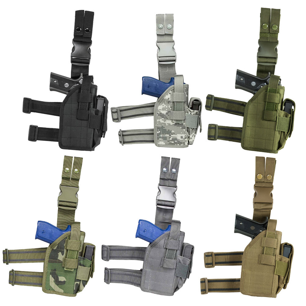 VISM Drop Leg Right Hand Universal Airsoft Pistol Holster by NcSTAR CVDLHOL2954
