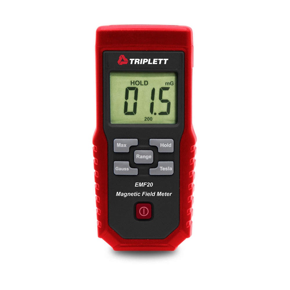 TRIPLETT EMF20 Magnetic Field Meter,Single Axis Sensor 61KM65