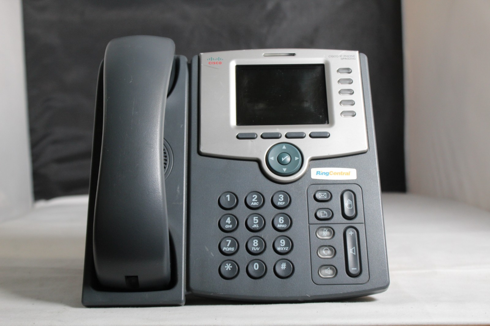 Lot of 5 SPA525G2 IP VoLP PoE 5-Line Color Office Phones w/ Handsets & Stands