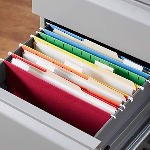 Amazon Basics Hanging Organizer File Folders for Efficient Letter, Assorted