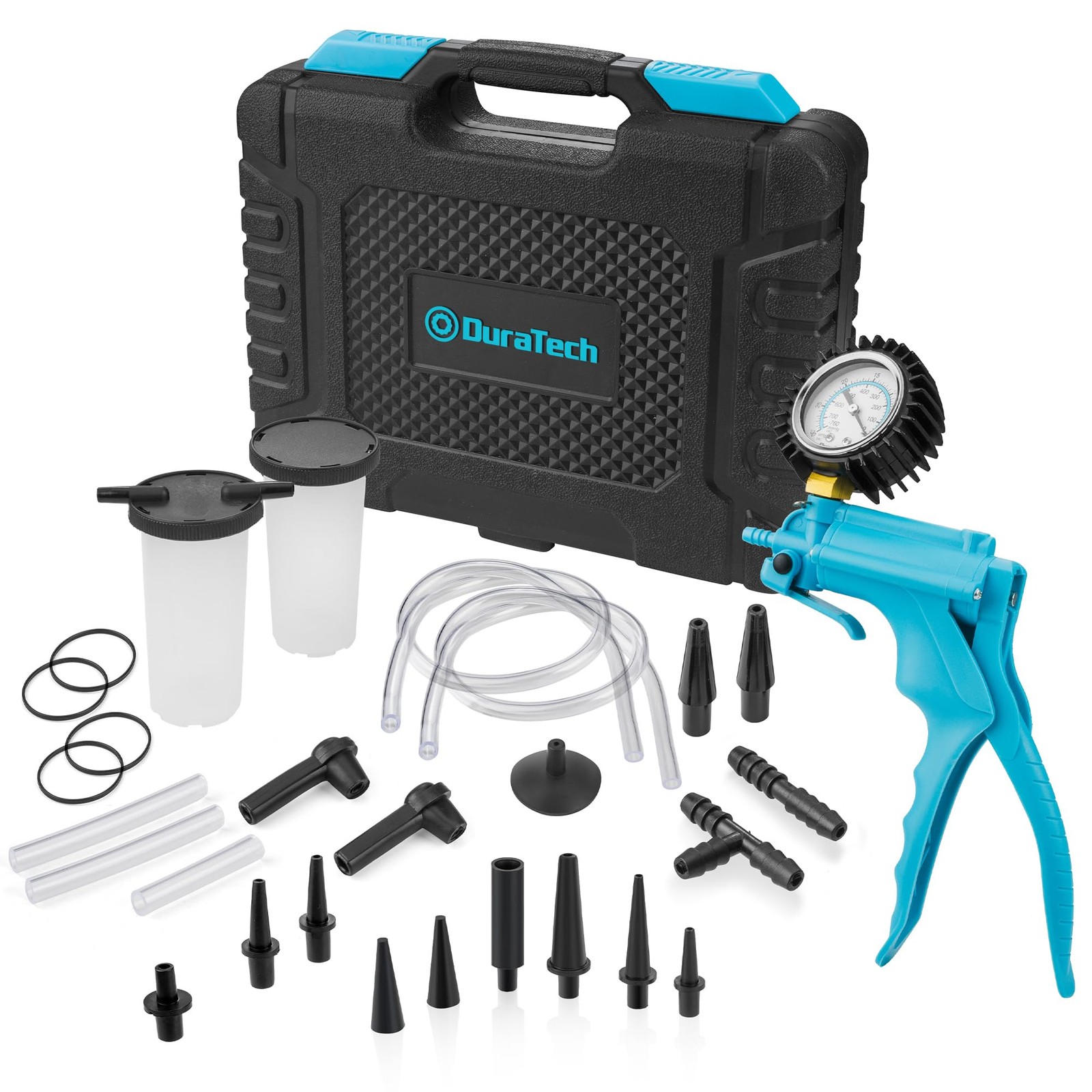 Kit Purgador Frenos Bomba Vacio 2en1 Profesional Probador Vacuometro Automotriz