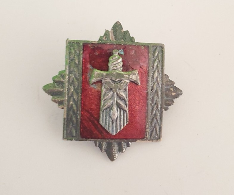 Yugoslavia, JNA, Supply Academy Military Breast Badge 1970's, Greening Worn