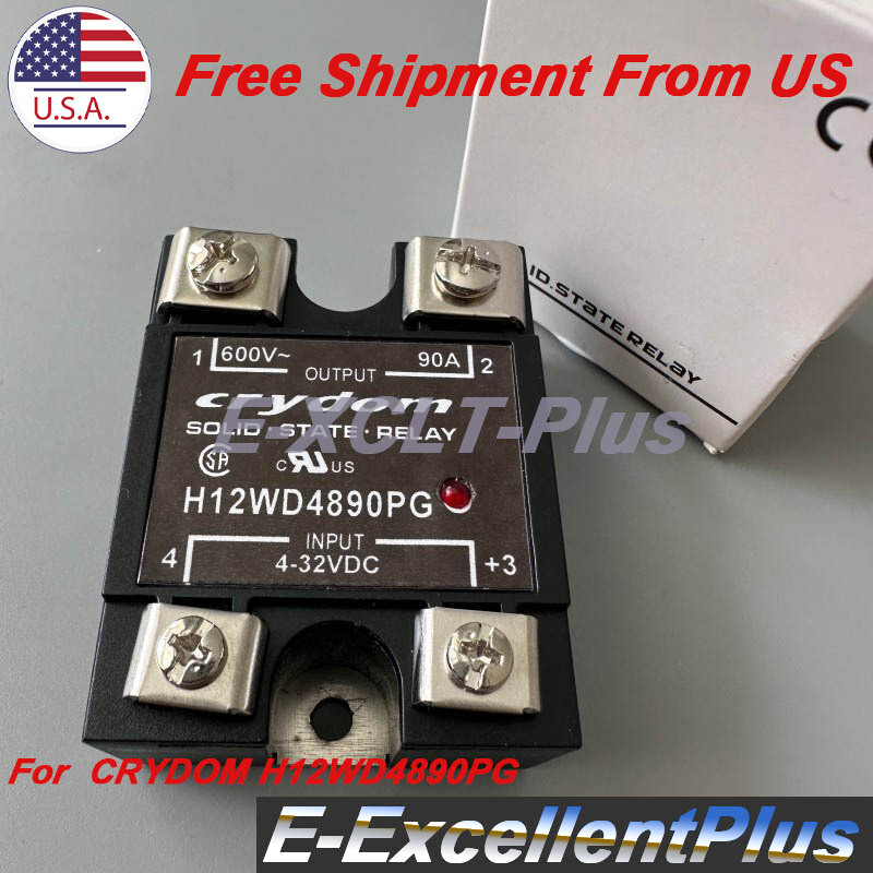 New in Box For Crydom H12WD4890PG Solid State Relay 4-32VDC 600VAC 90A US Stock