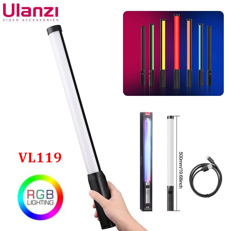 Ulanzi VL119RGB Tube Light Handheld LED Video Light Wand Full Color 2500K-9000K