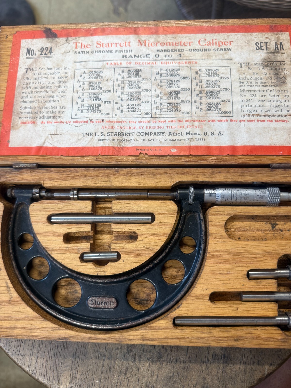 Starrett Micrometer Caliper