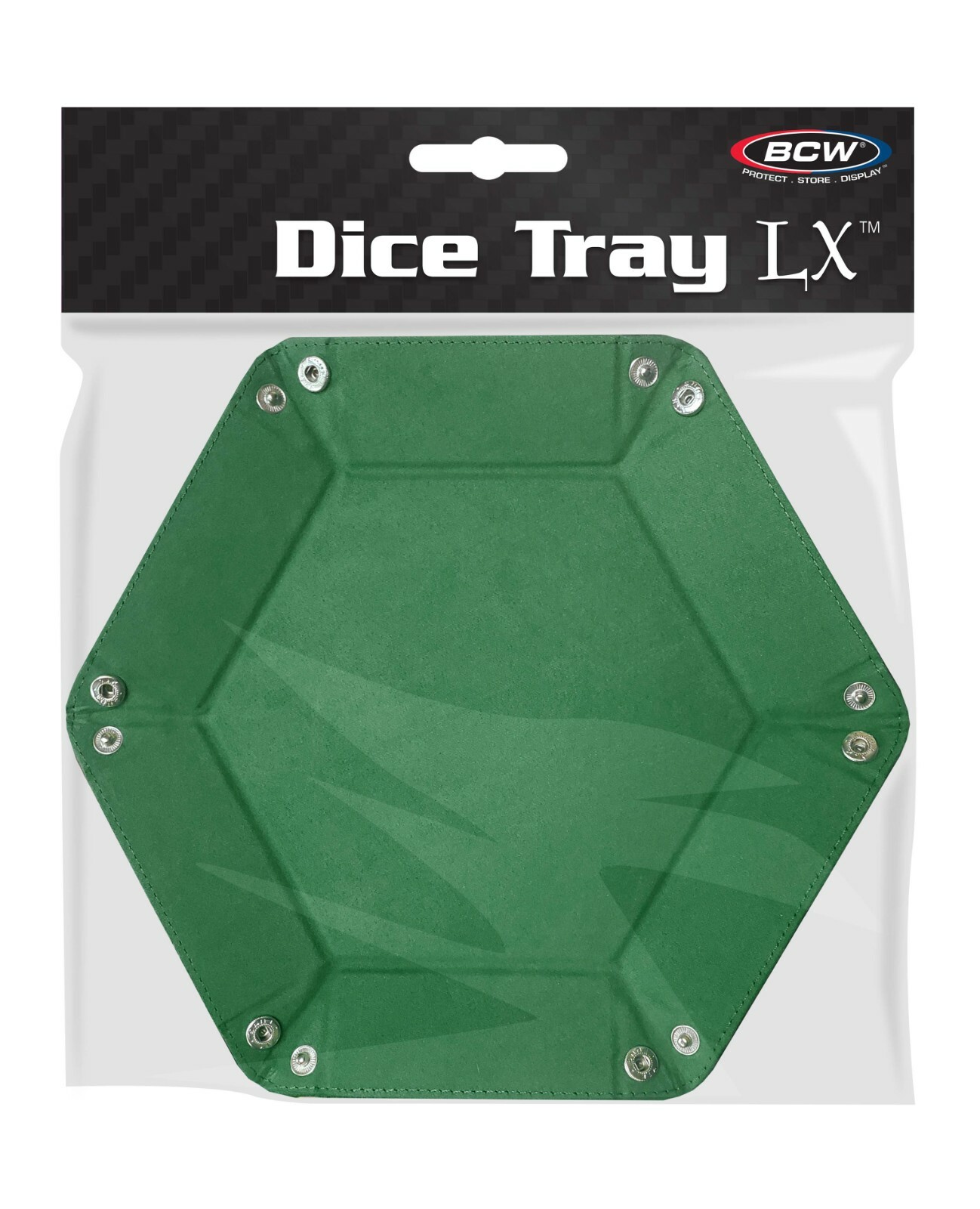 1 BCW Hexagon Dice Green Tray Flat, Foldable & Handy For Pathfinder Games Etc.
