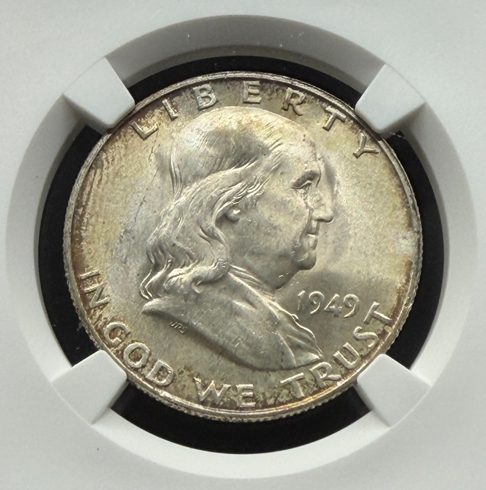 1949-D FRANKLIN SILVER HALF DOLLAR NGC MS65 07XFA26