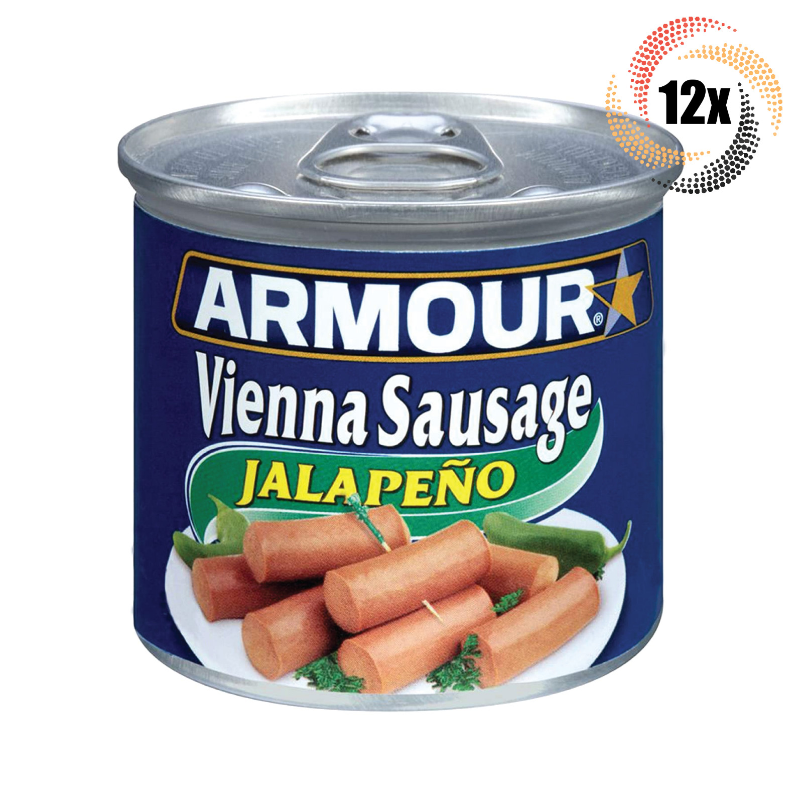 12x Cans Armour Star Jalapeno Flavor Vienna Sausages | 4.6oz | Fast Shipping!
