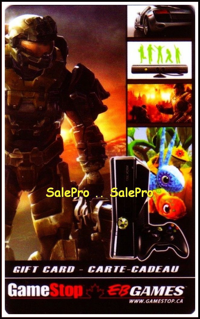 EB GAMES HALO XBOX360 ACTION ADVENTURE GAME RARE BILINGUAL COLLECTIBLE GIFT CARD
