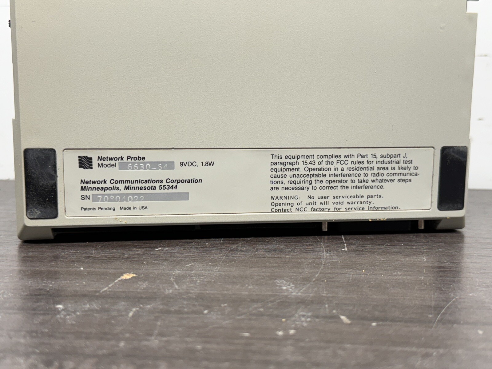 Network Communications Corp. Model 6630 Network Probe - O80