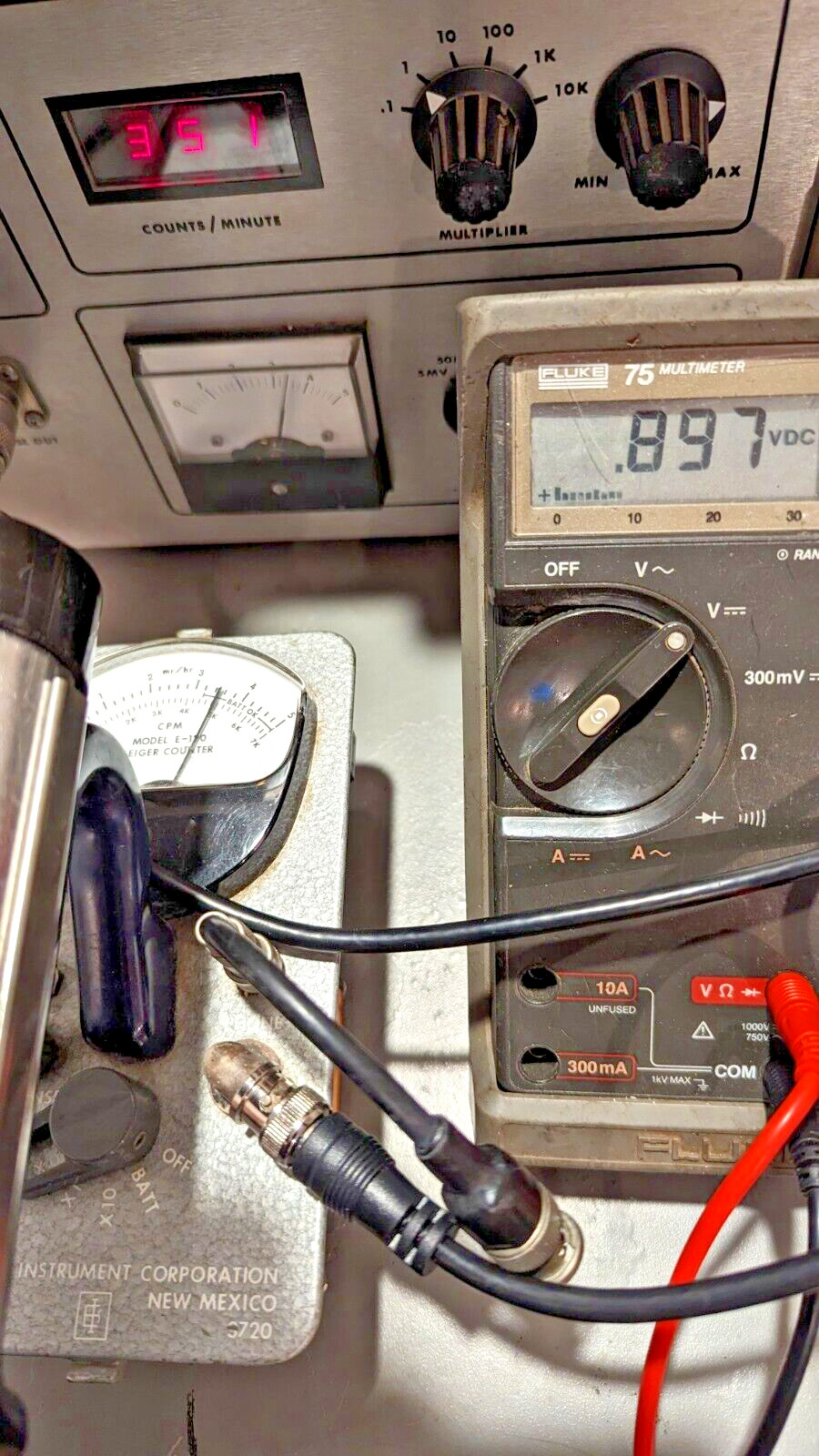 1x CLEAN Eberline E-120 Survey Meter And Probe Tested, Verified, and GUARANTEED