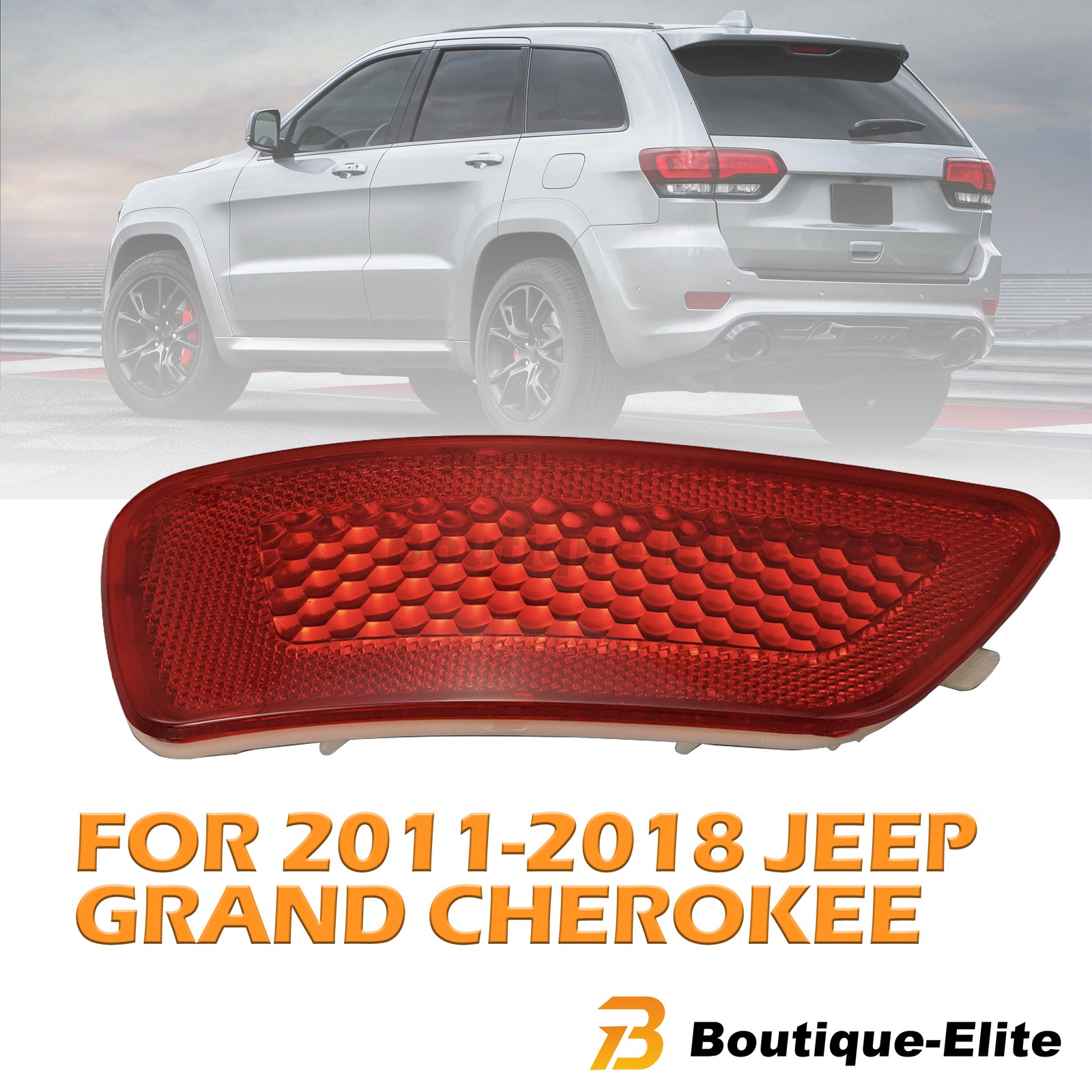 Rear Left Driver Side Bumper Reflector Light For 2011-2018 Jeep Grand Cherokee