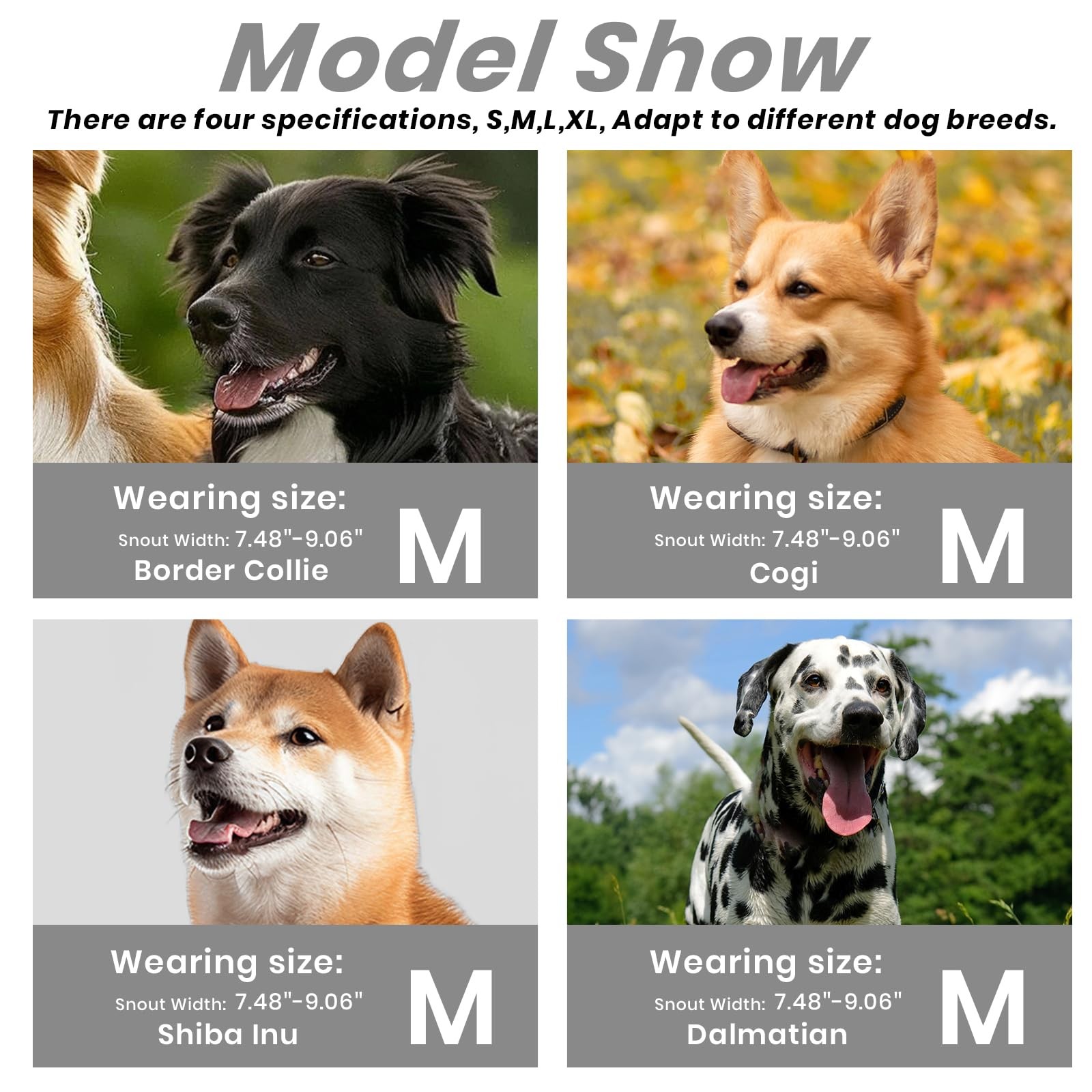 Dog Muzzle, Basket Muzzle for Small Medium Large Dogs, Anti-Biting and Chewin...