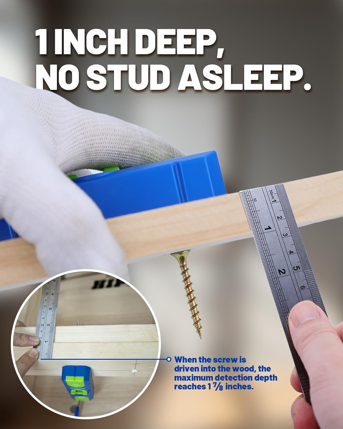 Magnetic Stud Finder with Level, Double Magnet, Wall Scanner, Wood Studs