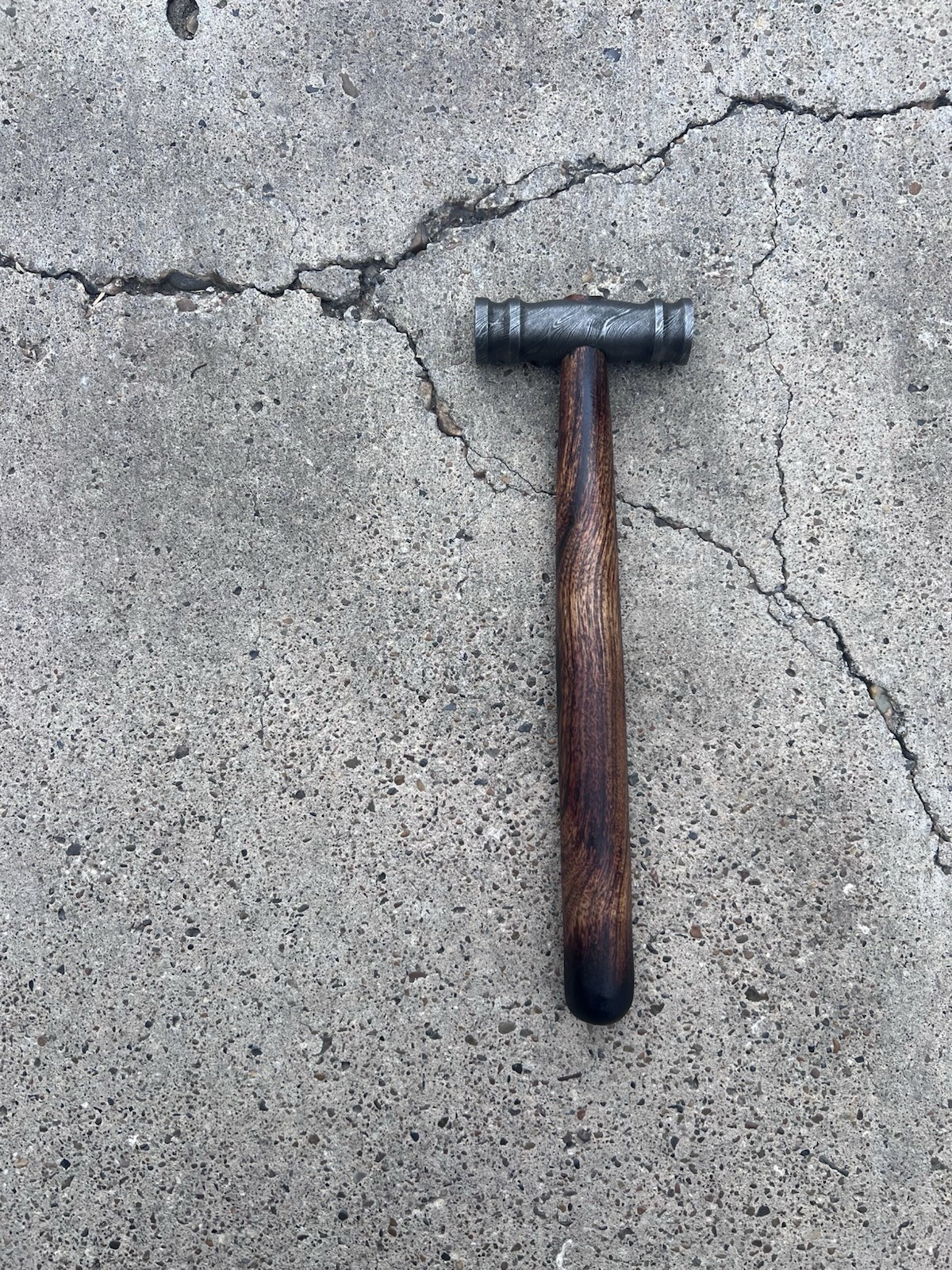 Demascus 8.4oz Hammer W/ 9.5in Acacia Handle: Gavel-Finishing-Jeweler Hammer