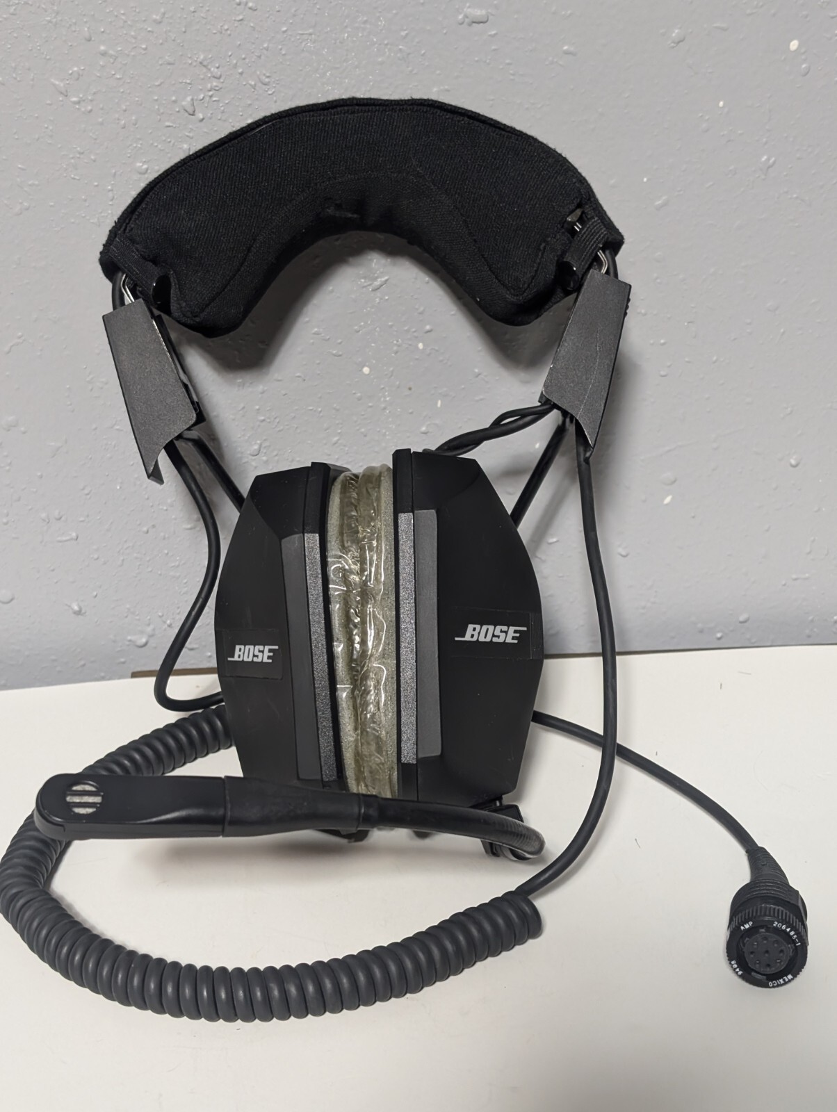 BOSE AH-BG-C AVIATION PILOT HEADSET SERIES I Headphones Mic With Interface Mount